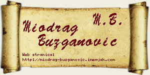 Miodrag Buzganović vizit kartica